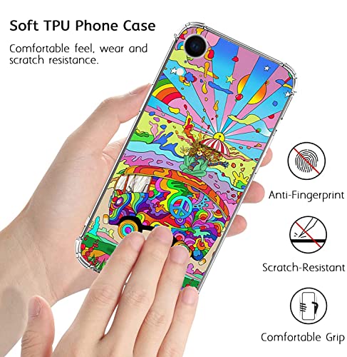 Hippie Van Boho Flower Power Peace Love Case For Iphone Xr, Hippie Van Magician Case For Girls Boys Women Men, Unique Trendy Tpu Bumper Cover Case For Iphone Xr #TOP1