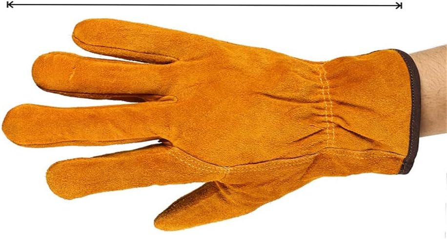 Work Gloves Cowhide Driver Security Protection Wear Safety Workers Welding Accessories