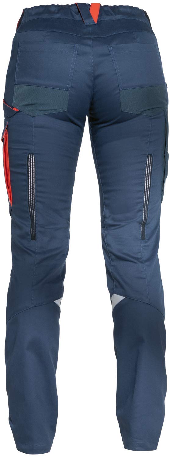 Uvex Suxxeed granatowe damskie spodnie robocze, krój slim fit