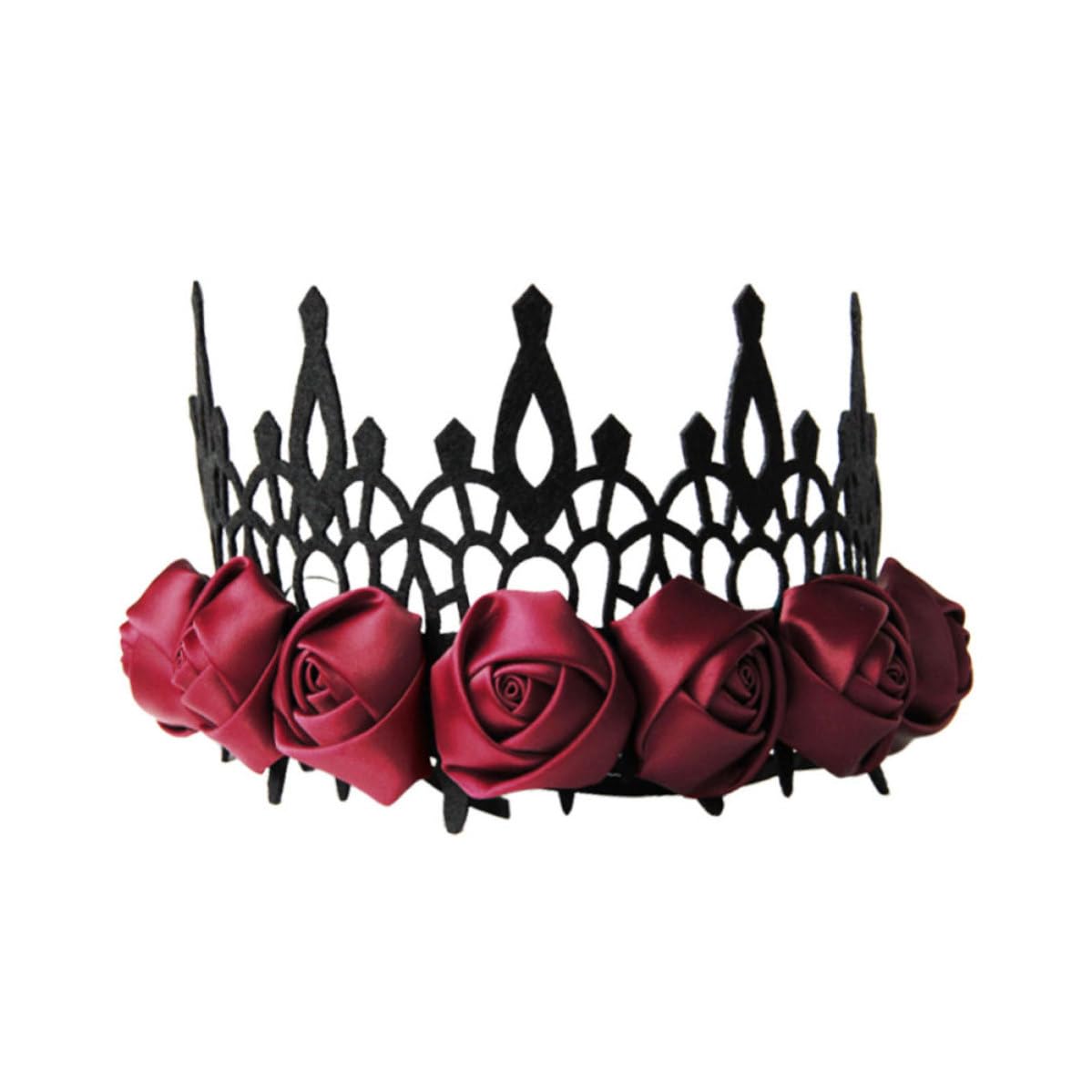 Rose Shape Wedding Crown Headband for Women, Cloth Fashion Headdress