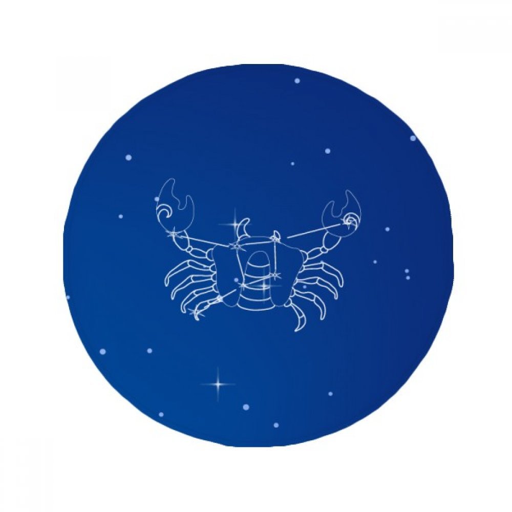 Tapis de sol Cancer constellation rond pour animaux et cuisine 50x50cm