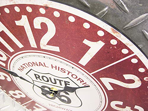 Amazon.co.jp: アメリカンウォールクロック 時計 34cm (ルート66