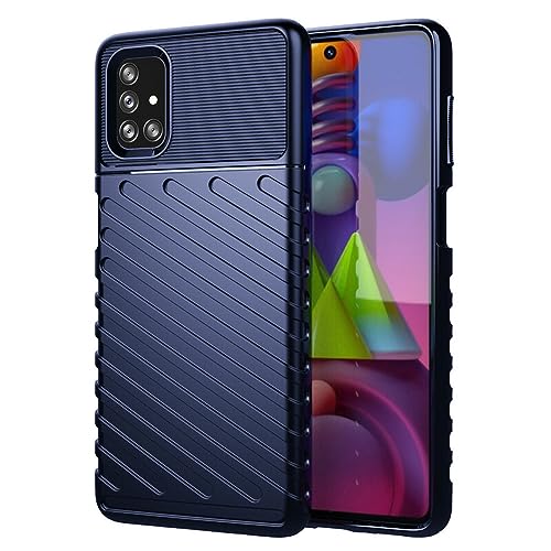 Image of Shockproof Back Cover Case for Samsung Galaxy M51 4G | 360 Degree Protection | Protective Design | Anti-Scratch Tough Slim TPU Case for Samsung Galaxy M51 4G (Blue)