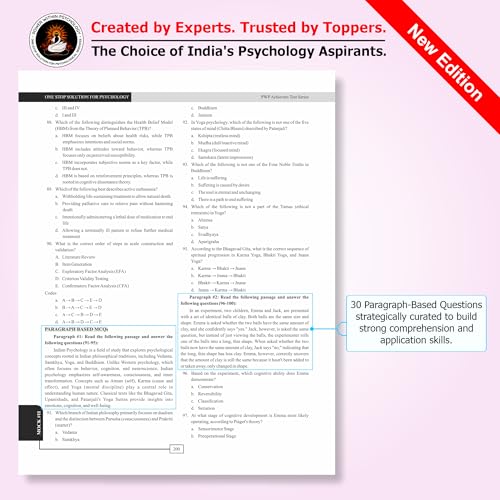 Image of UGC NET JRF Psychology Paper 2 Question Bank 2026 | 1500+ MCQs Bank with OMR Sheets | Free CBT Mode Online Access | Achievers Series by Power Within Psychology