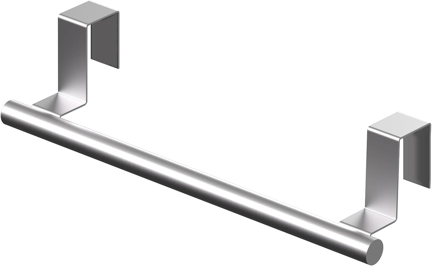 Over Cabinet Towel Bar 9" Kitchen Towel Rack - Silver, Stainless Steel Towel Holder for Cabinet - 1 Pack