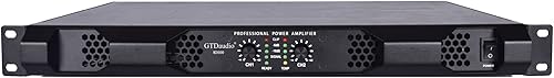 GTD Audio Amplificador de potencia profesional estéreo de 2 canales 4500 vatios 1U Pro DJ PA AMP