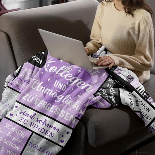 Couverture 150 × 130 cm pour cadeau d'adieu collègue et départ de l'entreprise