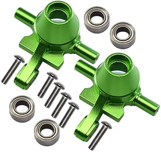GPM For Tamiya TT-02 Upgrade Parts Aluminum Front Knuckle Arm With Bearing - 1Pr Set Green