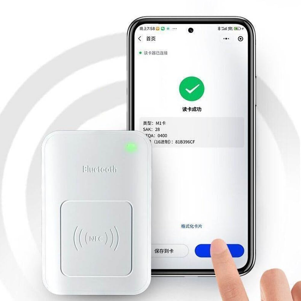 Lectura/escritura NFC, lector de tarjetas, decodificador de control de acceso, compatible con teléfono Bluetooth ICID