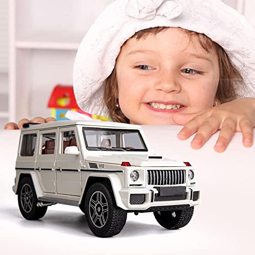 Image of New 1:24 G Klessa Diecast Alloy Metal Pull Back Car with Openable Doors Music Sound and Light Vehicle Toy Car for Kids Boys (Black)