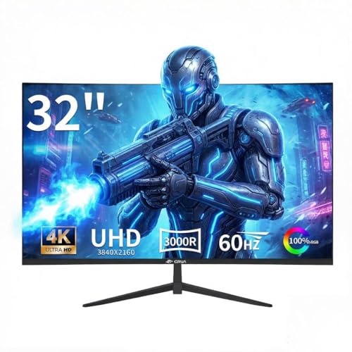 32 Zoll 4K UHD-Monitor (3840 x 2160), VA, 60 Hz Bildwiederholfrequenz, 100 % sRGB, AMD FreeSync, 178° Betrachtungswinkel, HDMI/DisplayPort, VESA 100 x 100 mm Halterung kompatibel, Neigung einstellbar
