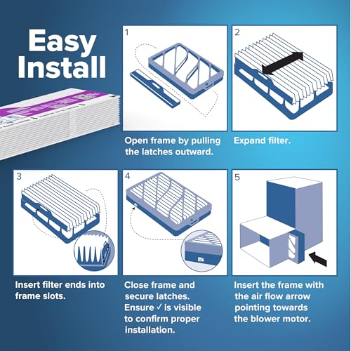 Image of Filtrete 16x25x4 Refillable Air Filter replacement, MPR 1550, MERV 12, Allergen Bacteria & Virus, 2 Pack, use with reusable air filter frame of Filtrete Refillable Air Filter Kit, for HVAC, Furnace