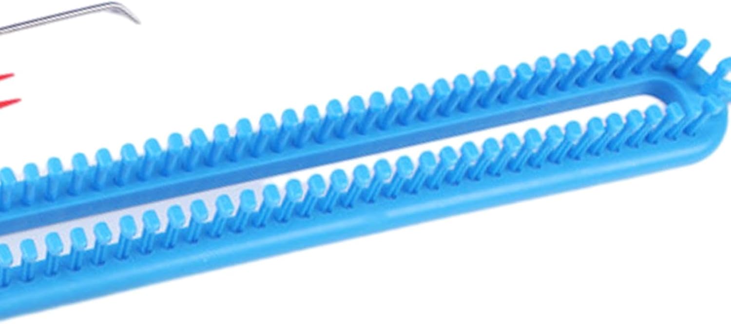 Vaveren Scarf Loom Knitting Device Crocheting Handmade with Loom Pick Tool Rectangular Knitting Loom Scarf Knitter for Shawl Sock Hat Adults, 58cm