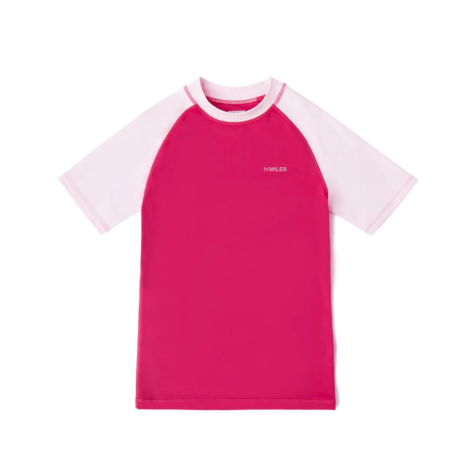 HMILES Camiseta de manga corta UPF para mujer, camiseta de surf de secado rápido para adultos, transpirable, manga raglán