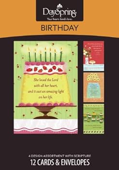 Unbound Scripture Treasures - Box of 12 Birthday Cards, 4 designs (Dayspring 5174-7) Book
