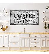 TAILORED CANVASES Custom Coffee Bar Sign - Small and Large Canvas Wall Art Decor Signage for Home...