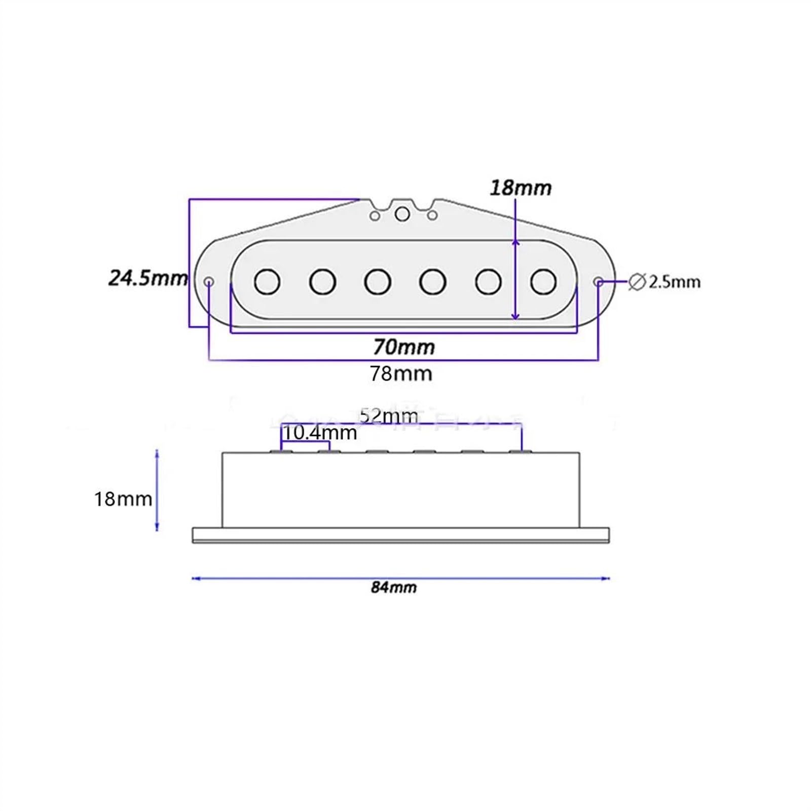 Professioneller E-Gitarren-Tonabnehmer Alnico 5 E-Gitarre SSS Handgewickeltes Gitarren-Tonabnehmer-Instrumentenzubehör