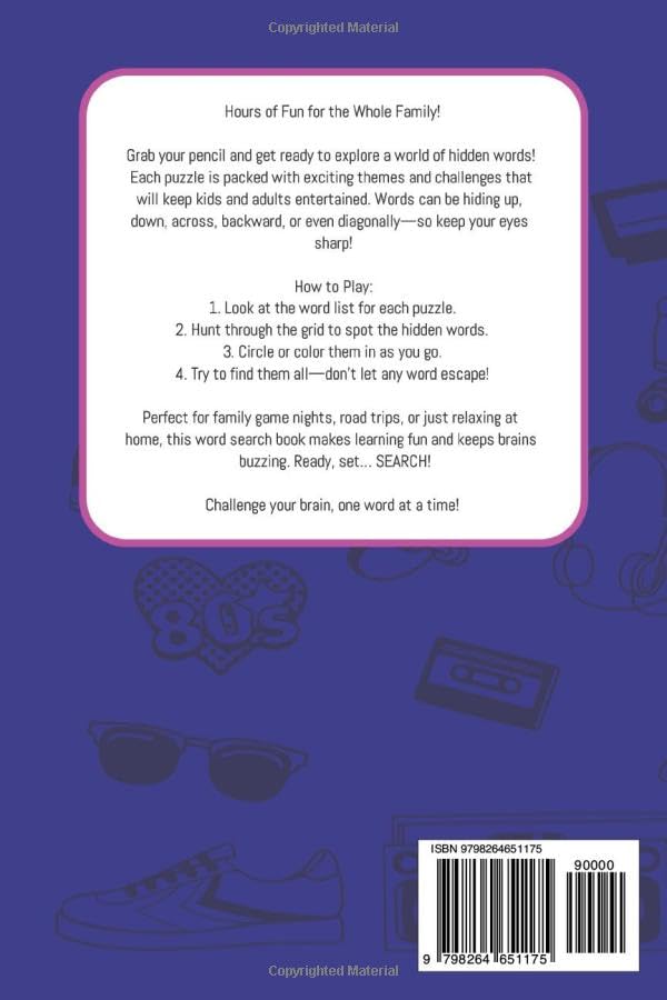 Miniatura 2 de Flashback Word Search The 80s & 90s Edition 50+ Easy to Read Puzzles for Kids Teens & Adults 6x9 inches 110 pages Great gift idea for birthdays