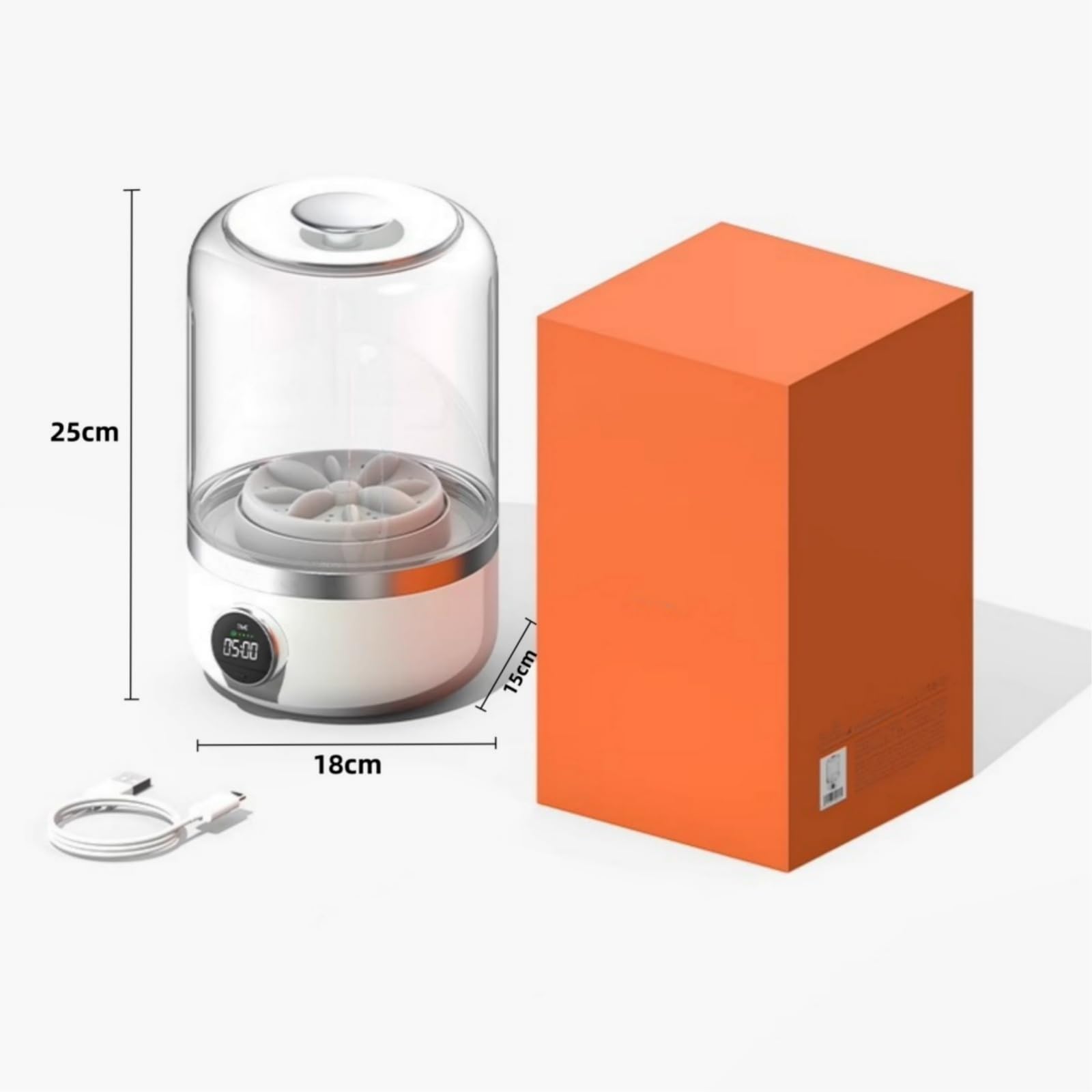 Petite machine à laver les sous-vêtements, portable, sans fil et silencieuse, idéale pour les voyages, les appartements, le camping et les dortoirs (rechargeable par USB)