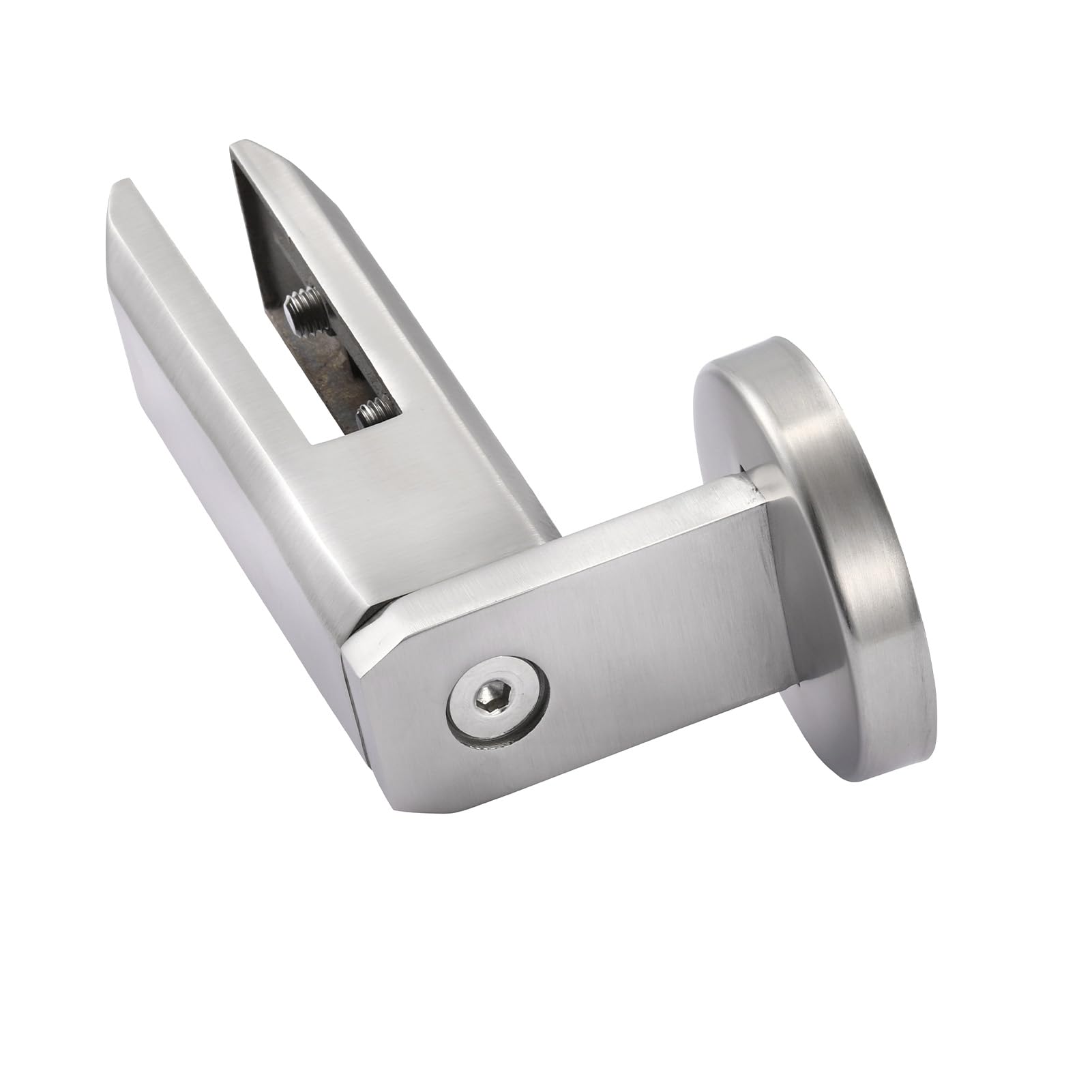 Abrazadera de Vidrio de Piscina, Postes de balaustrada de vidrio de balcón y barandilla de escalera, Pinza de vidrio pesado, acero inoxidable, Para vidrio 6-16 mm (1, Acero Inoxidable)
