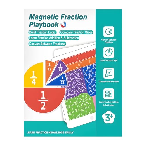 Livre de fractions magnétique pour enfants pour surmonter les blocages en maths
