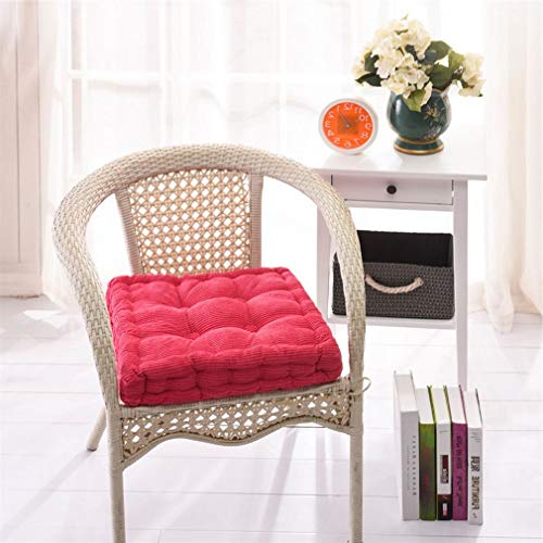 Cojín cuadrado para silla rosa de 40x40 cm para comedor y viajes 4