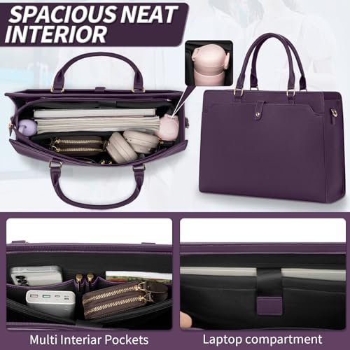 Maletín para portátil mujer 15.6 pulg impermeable cuero miniatura 7