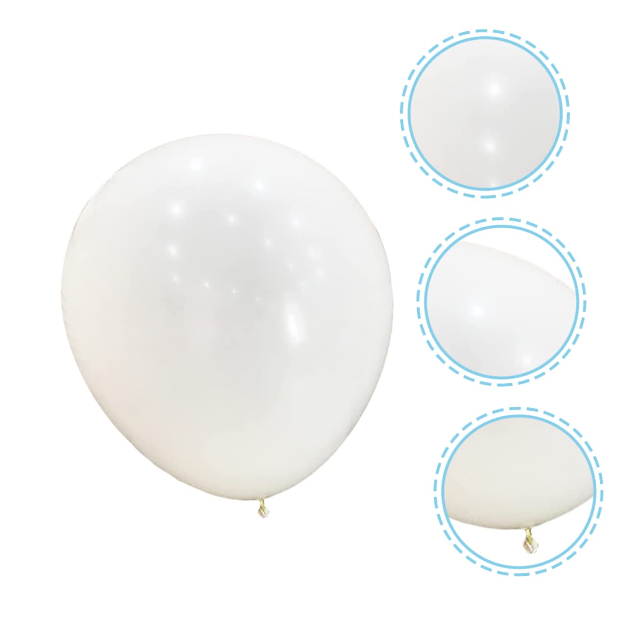 Runder Weißer Riesen Latexballon für Partydeko und Fotos