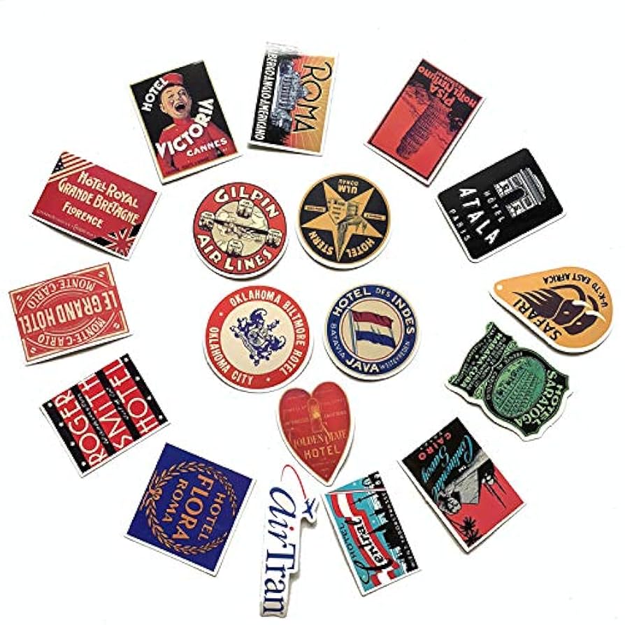 Amazon.co.jp: 【Haruhana】 レトロステッカー シール 50枚