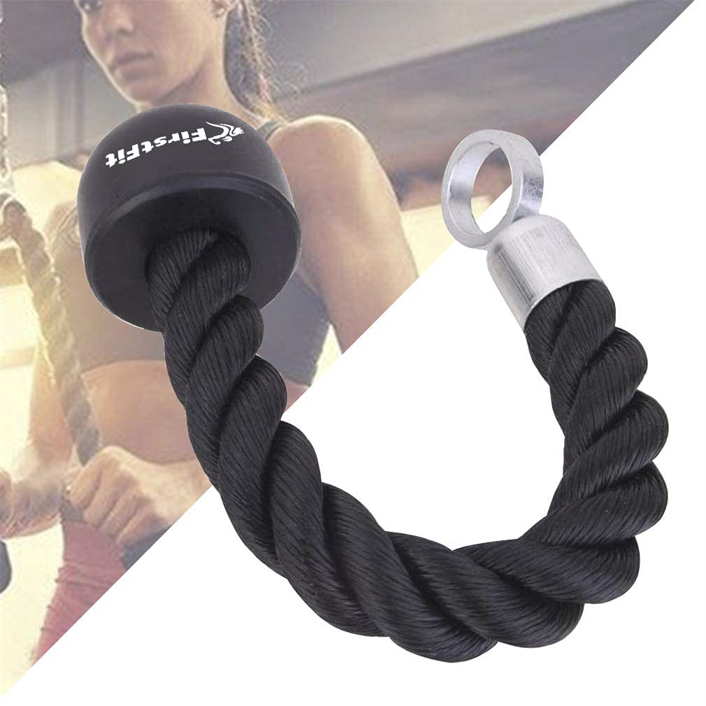 FirstFit Pull Down Rope Single Grip Tricep Bicep Exercise Attachment for Cable Machines Gym Pulley Workout, Rubber Stoppers for Pulldowns, Presses, Curls and Extensions. (13.3 Inch) (B08NR43FT9) Amazon Price History, Amazon Price Tracker