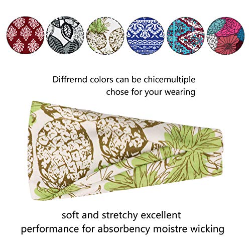 Image of DRESHOW 6 Pack Yoga Sports Headbands for Women Elastic Non-Slip Headbands Running Workout Hair Bands