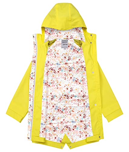 Image of SOLOCOTE Kids Rain Jacket Hooded Lined Rubber RainCoats for Girls Boys Waterproof Windproof Size 5-14Y