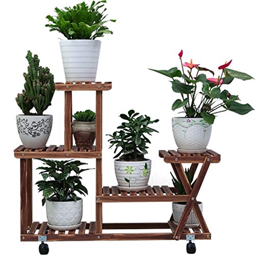 Flower Frame Solid Wood Floor Type Multi-layer Balcony Simple Living Room Decoration Home Indoor Space (Color : A)