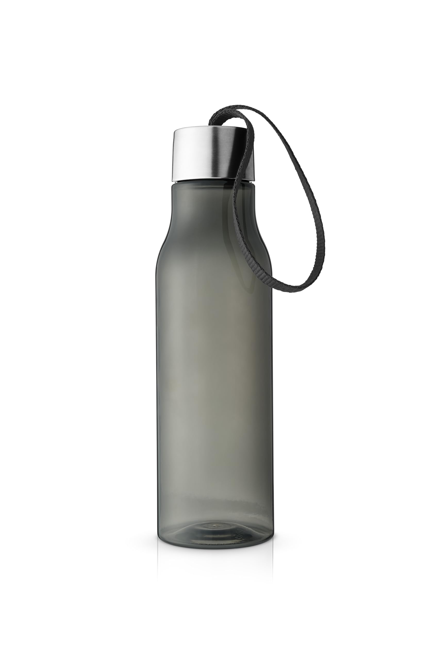 EVA SOLO – Re-Hydrate Water Bottle 0.5L | 100% Recycled PET Body | Leak-Proof Stainless Steel Lid | Lightweight with Carry Strap | Compact Design Fits Cup Holders | Smoke