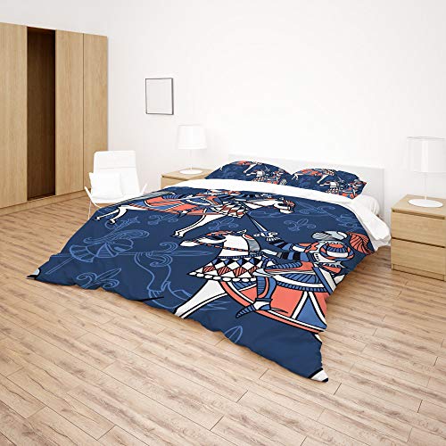 Parure de lit Knight toutes saisons en micro-polyester doux Queen Size - 4