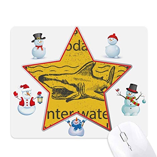 Tapis de souris requin et bonhomme de neige pour bureau geek original