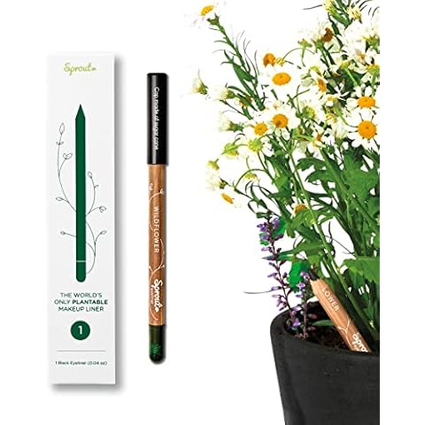Sprout Eyeliner | Khol suave | Resistente al Agua y Larga Durabilidad | Fórmula vegana | Lápiz de ojos plantable con semillas de flores Cover