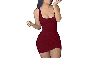 Sleeveless Maroon Bodycon Dress for Summer