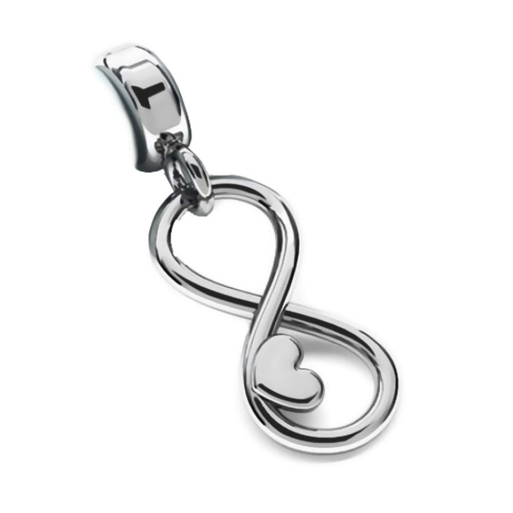 Portachiavi Cuore Infinito FABACH - Simbolo Amore Eterno, Regalo Per Coppie, Argento, Oro Rosa, Bronzo