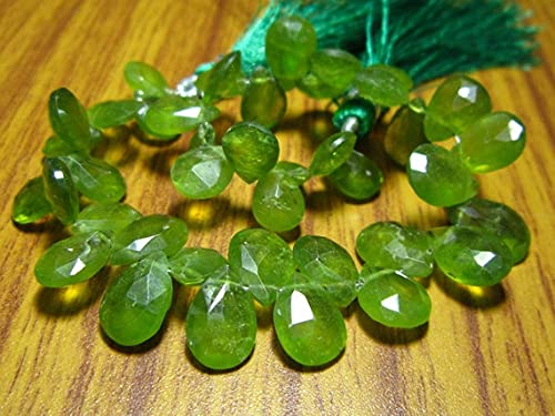Vessonite pierre naturelle pour création bijoux haut de gamme perles poire