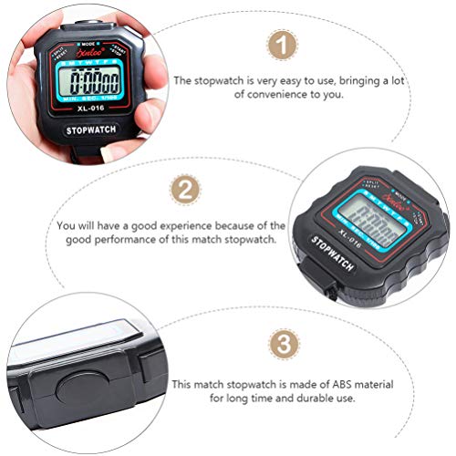 BESPORTBLE Cronômetro digital cronômetro grande visor impermeável resistente à poeira cronômetro tem