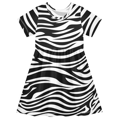 Fisyme Girls Dress Short Sleeve Kids Toddler Girl Casual Dresses