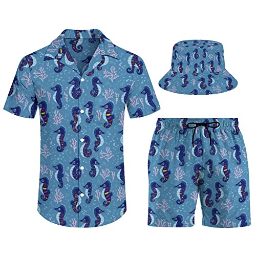 Chemise hommes et short de bain rapide au motif original palmier et flamant rose taille XS