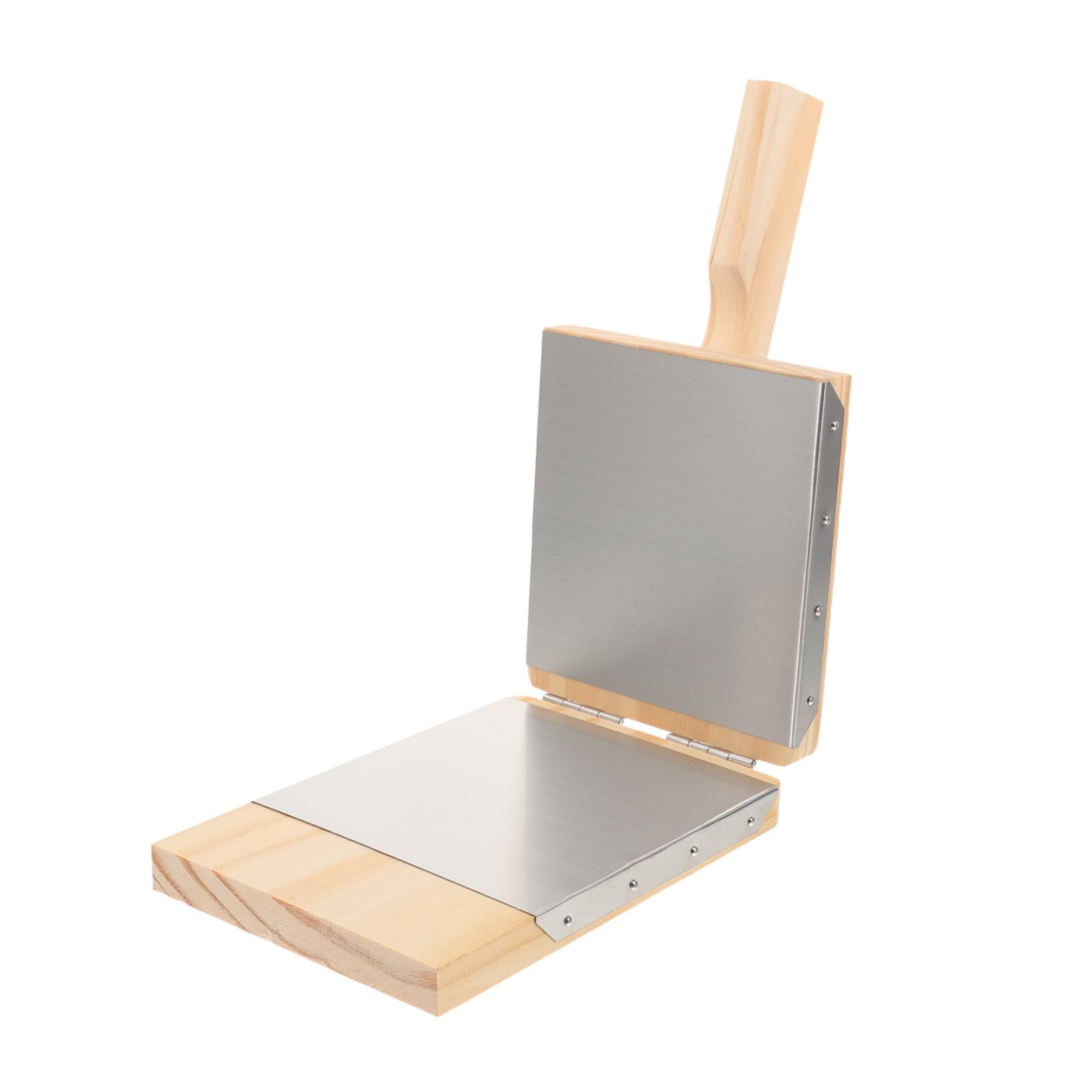 Hemobllo Pressa per Pasta Sfoglia in Legno Acciaio Inossidabile Utensile da Cucina per Pressare Impasti Spessore Uniforme Accessori per Gnocchi