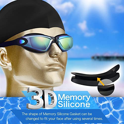 Elimoons Swim Goggles For Men Women Kids, Swimming Goggles Anti Fog Uv Protection, 2 Pack #TOP3