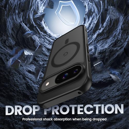 Image of Ruky for Google Pixel 9 / Pixel 9 Pro Case Compatible with MagSafe, Black