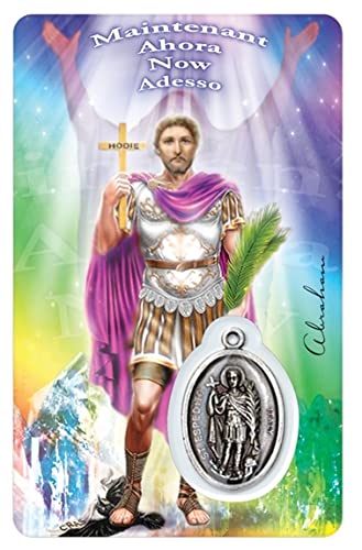 Médaille sur carte Saint-Expédit