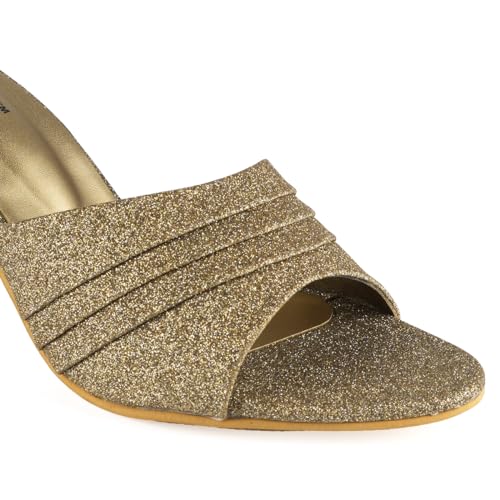 Image of MOSAC Women Casual /Party Block Heel Mules Heel Wedding Fashion Sandals for Women & Girls