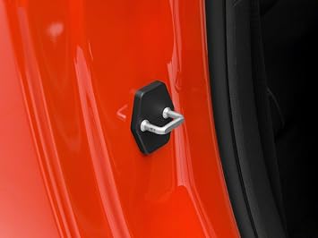 Door Striker Cover Set; Black Compatible For 08-23 Challenger
