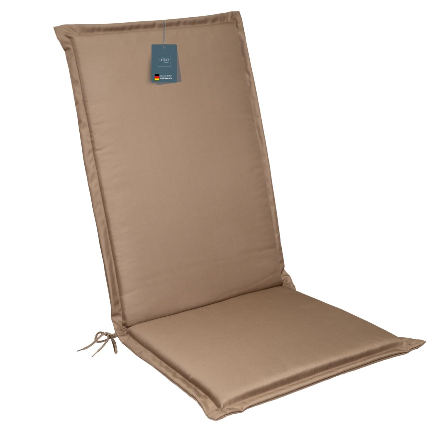 LILENO HOME Garden Chair Cushions [Set of 1 - High-Back] in Taupe - Comfortable Cushions as Seat Cushions for Garden Furniture - Chair Cushion for Garden Chairs and Folding Chairs MIA — image 1